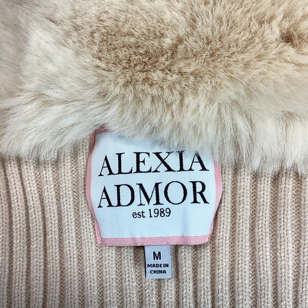Alexia Admor Ribbed Ivory Taytum Cardigan Size Medium - Picture 4 of 4